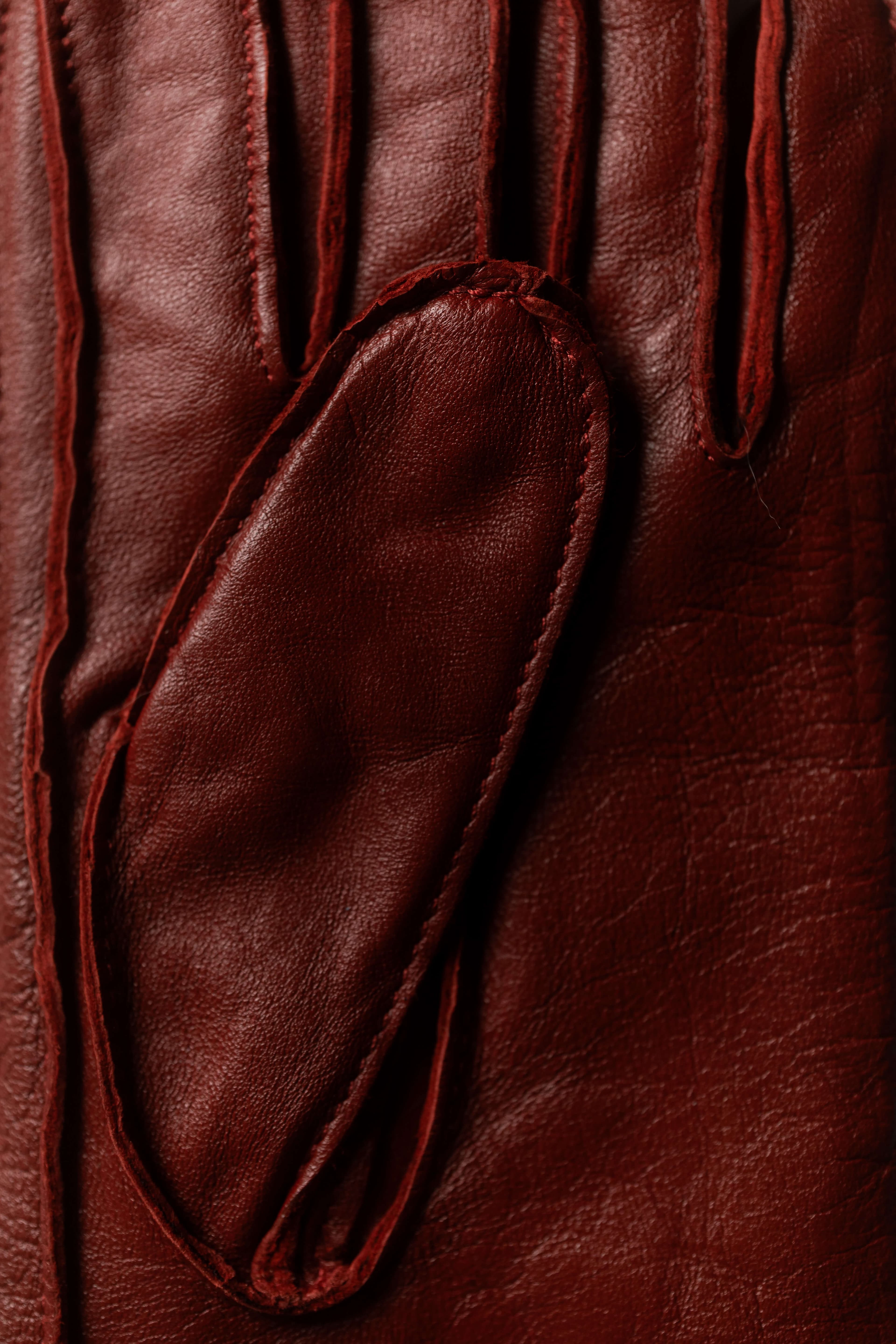 Red leather glove